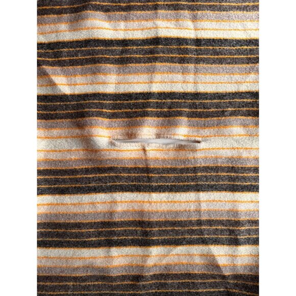 Vintage 60's TEQUENDAMA Brown Striped 100% Wool Colombian Poncho Sweater - Picture 6 of 14